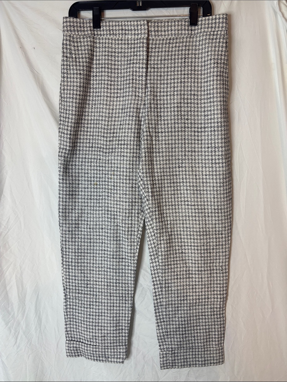 Ann Taylor Gray Houndstooth Chinos